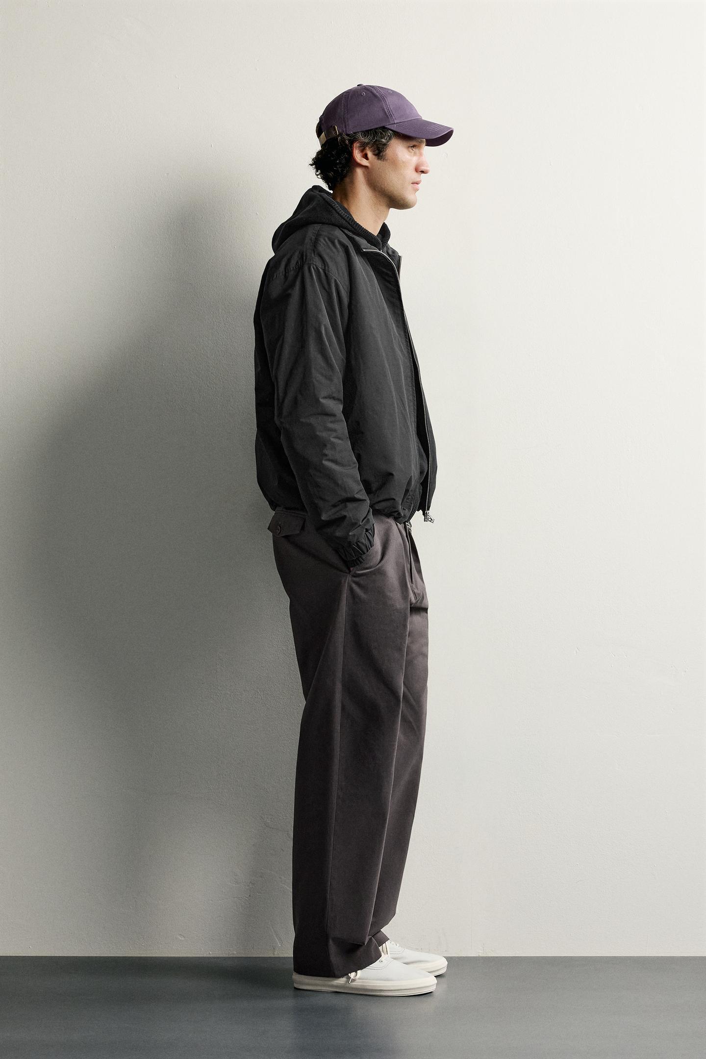 Мужская рубашка Zara Technical Padded Overshirt, цвет: Чёрный — фото 4