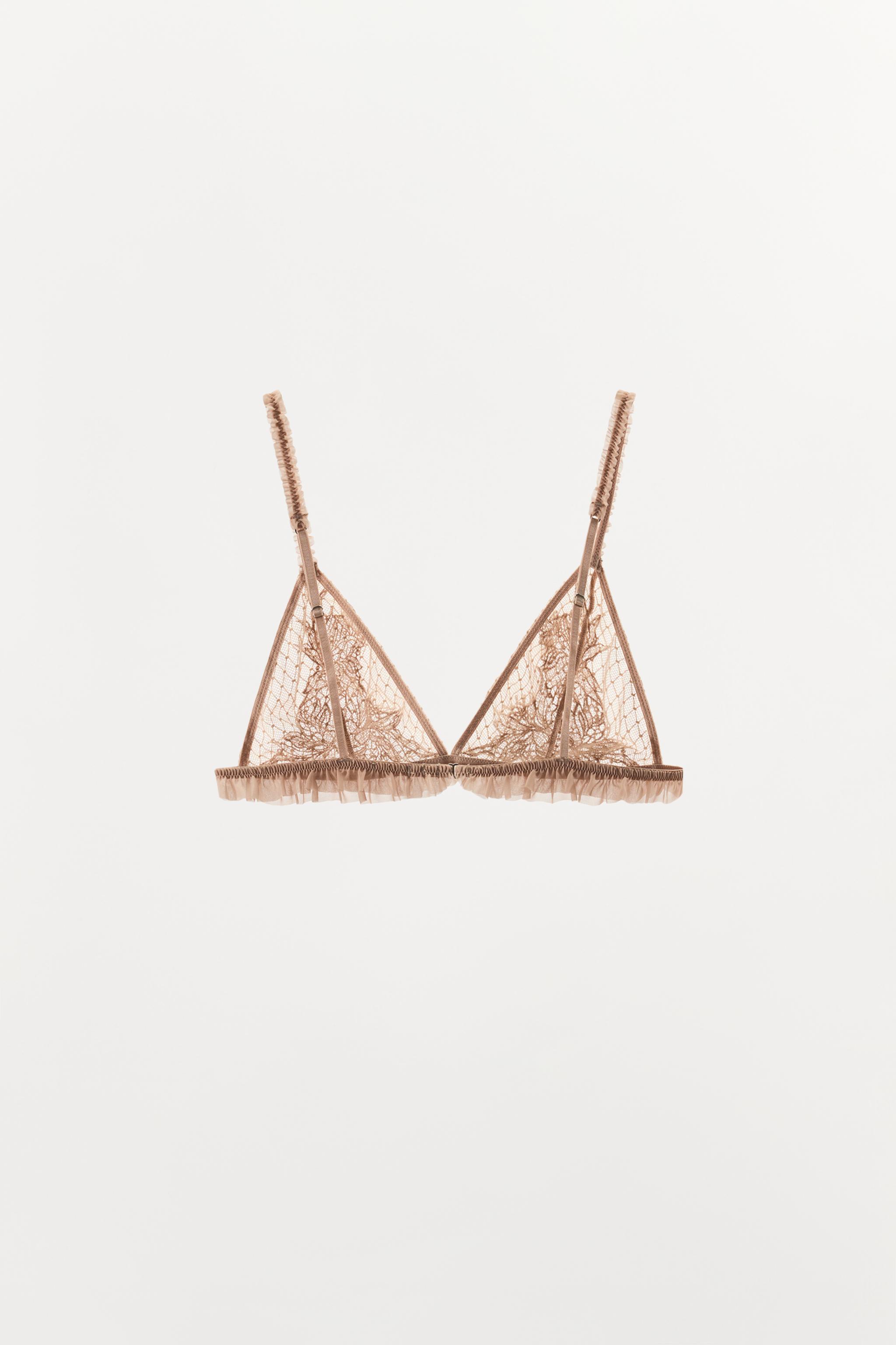 EMBROIDERED MESH BRA