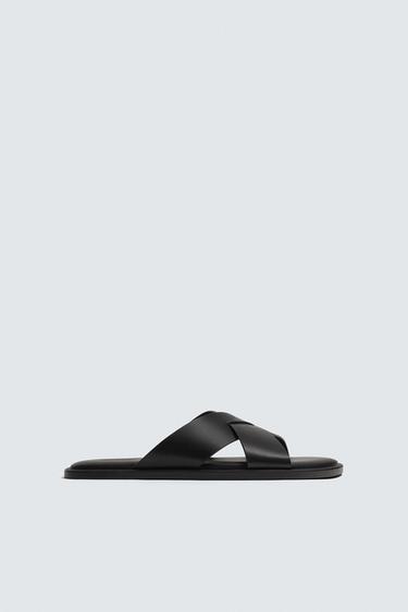 CROSSOVER SANDALS - Black by Zara