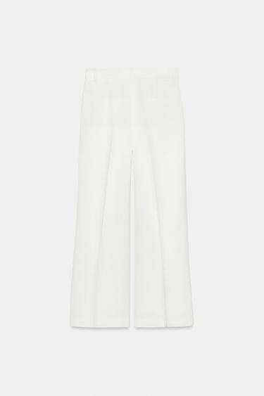 ZW COLLECTION STRAIGHT-LEG TROUSERS - Ecru by Zara - Image 5