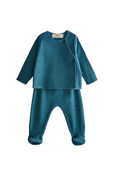 CONJUNTO BEBÉ MALHA - Azul da Zara