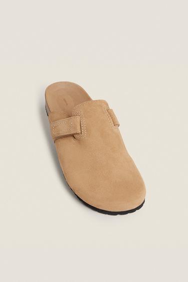 SABOTS CUIR SURPIQÛRES - Beige de Zara - Image 4