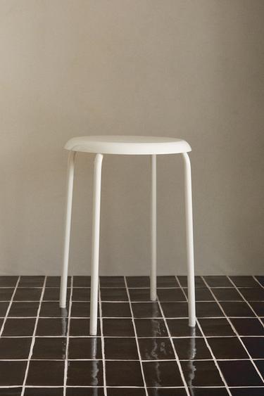 SGABELLO IN METALLO LACCATO - Écru di Zara