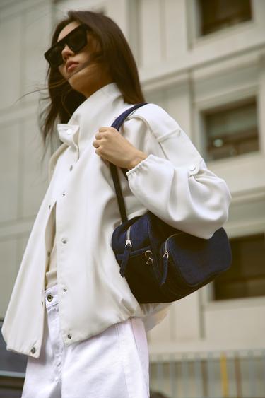 Zara 長方形單肩包 - 藍色 - 圖片 0