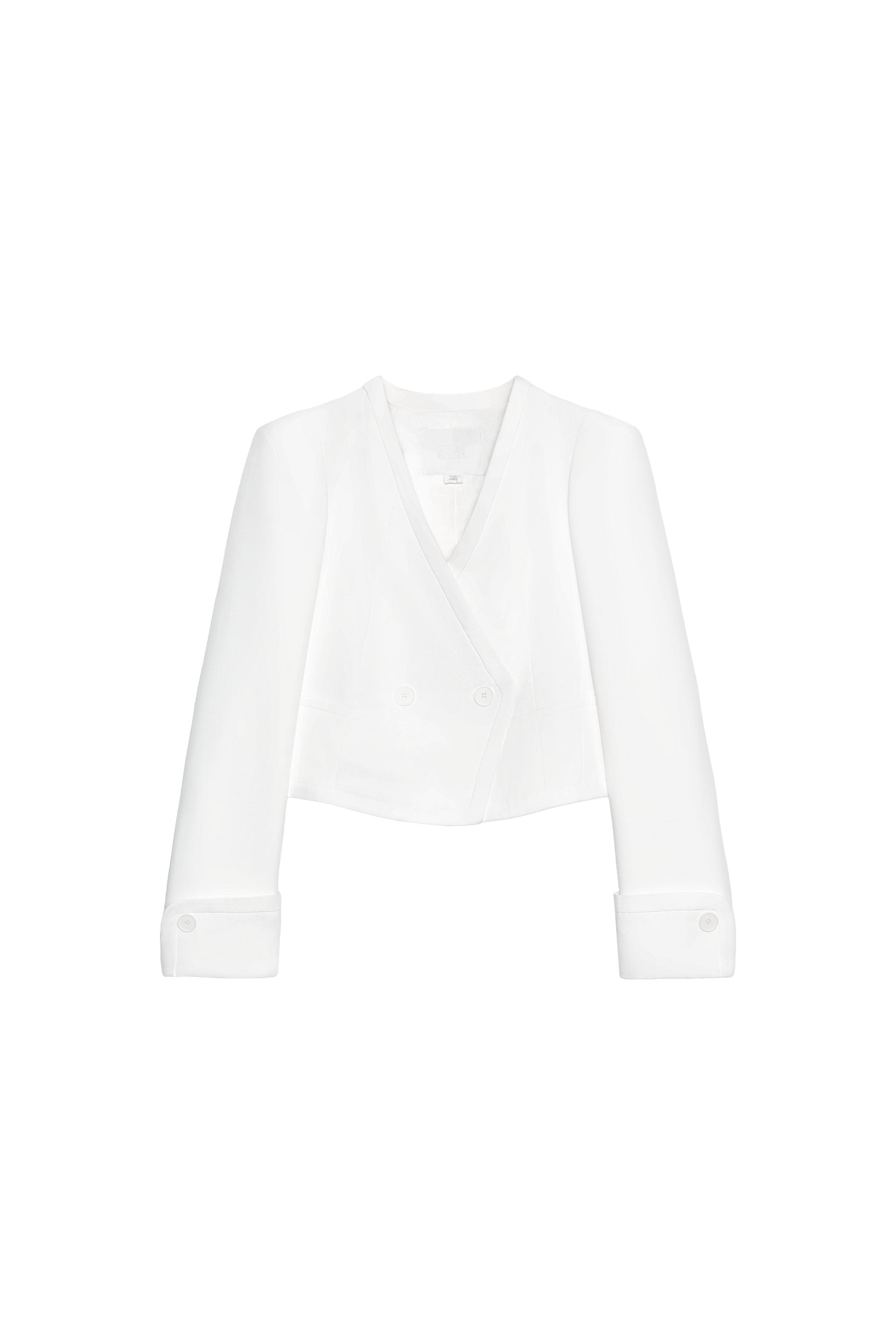 ZWコレクションダブルブレストブレザー - ホワイト | ZARA Japan / 日本