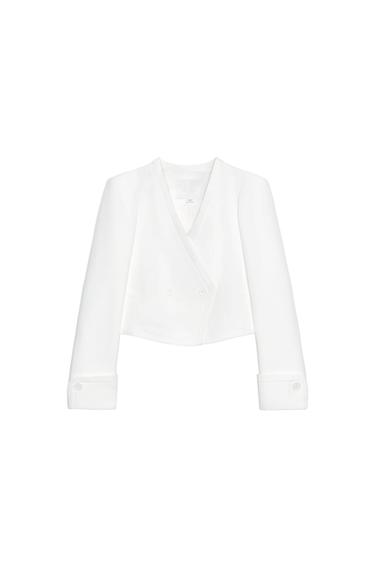 DOUBLE-BREASTED BLAZER ZW COLLECTION - White by Zara