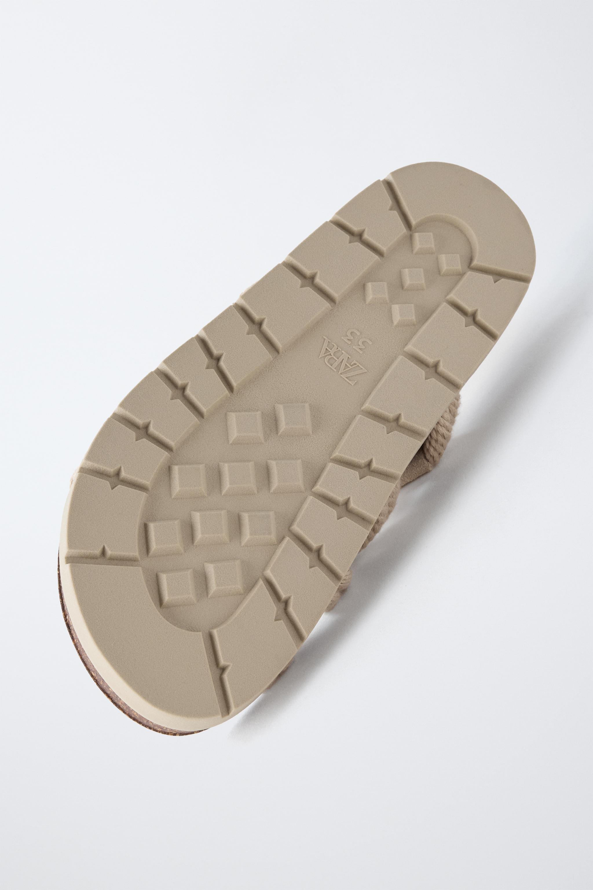ROPE DETAIL LEATHER SANDALS