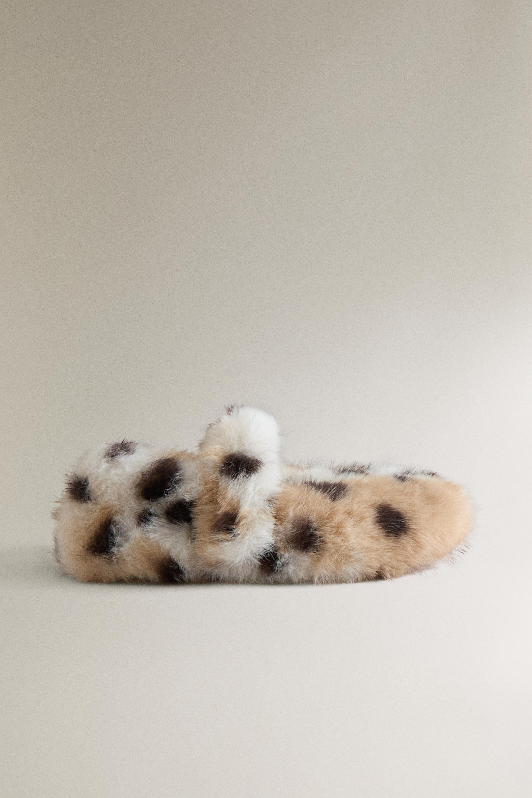 KIDS' FAUX FUR SLIPPERS