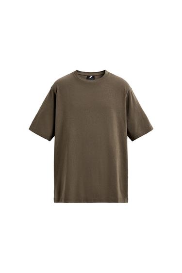 Zara REGULAR FIT GRAPHIC PRINT T-SHIRT - Brown / Taupe