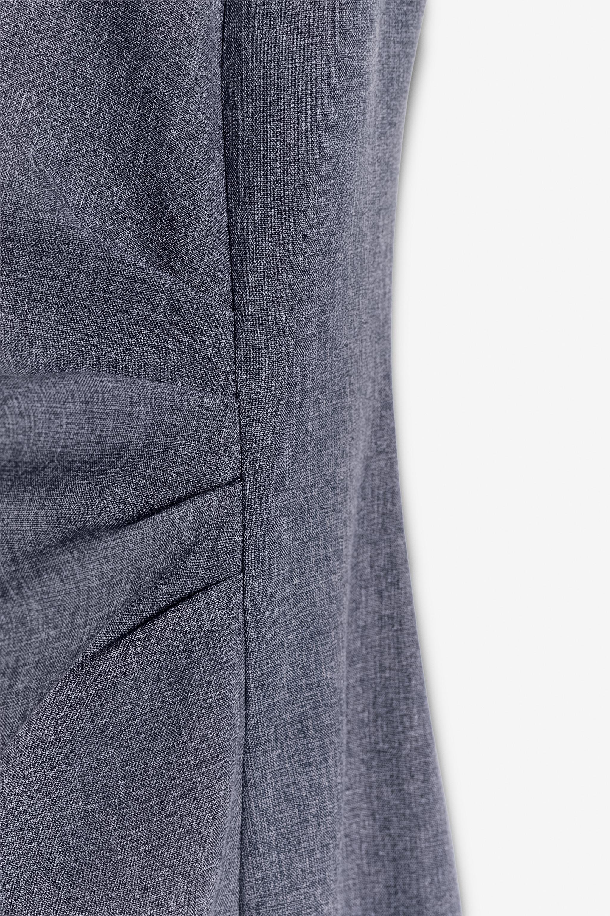 ドレープミディワンピース - グレーマール | ZARA Japan / 日本