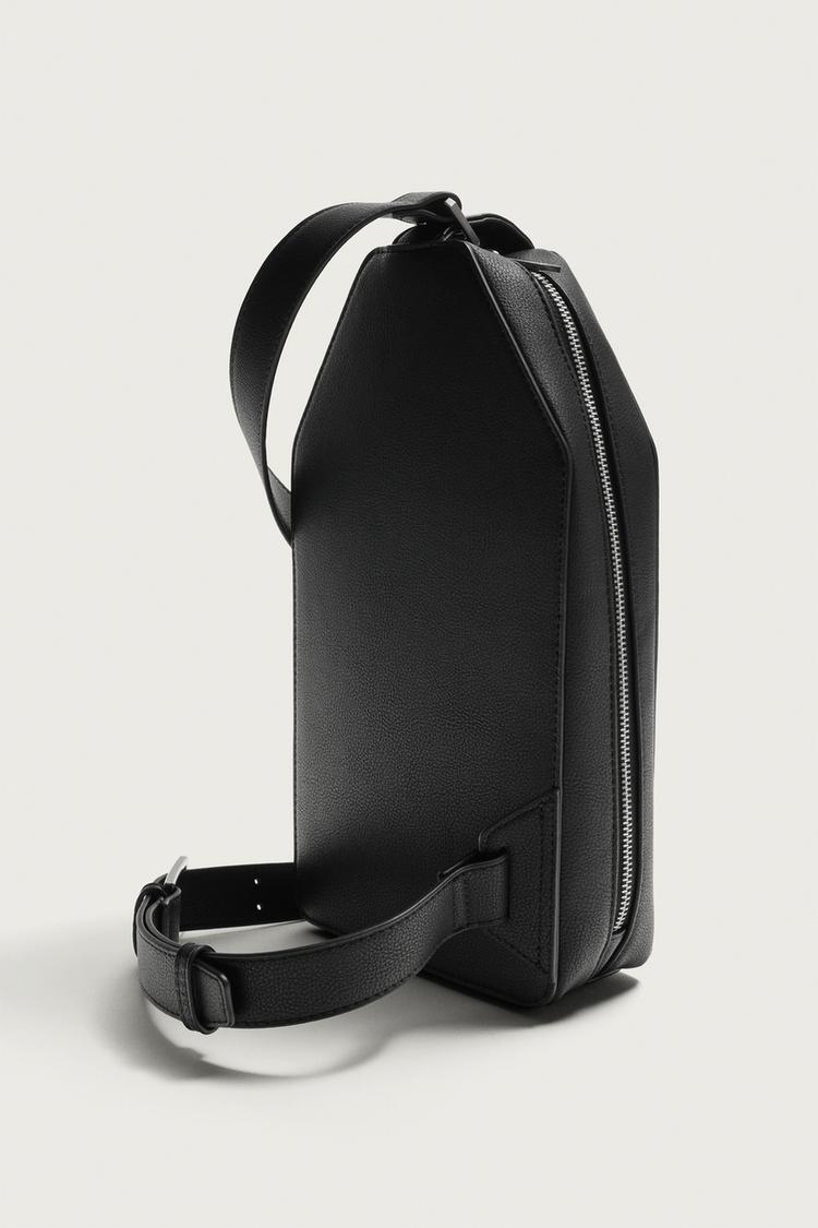 Bolsa cruzada texturizada vertical 8