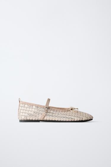 SEQUIN BALLET FLATS - Pink by Zara - Image 0