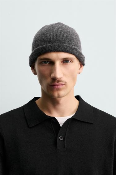 GORRO TEJIDO 100% CASHMERE - Gris vigoré de Zara - Imagen 0