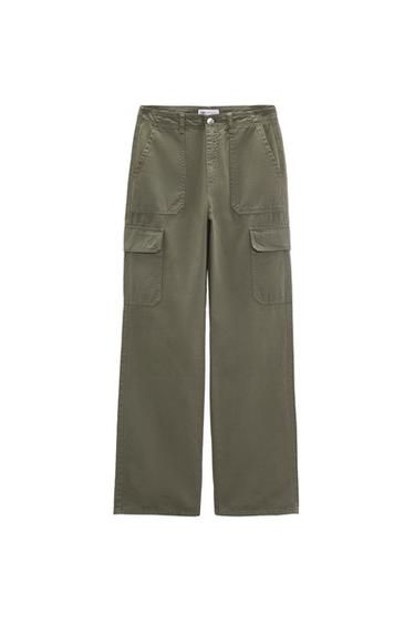 TRF STRAIGHT LEG CARGO PANTS WITH A HIGH WAIST
