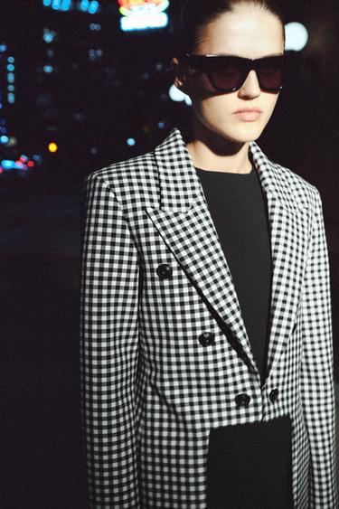 ZW COLLECTION ASYMMETRIC BLAZER - Black / White by Zara