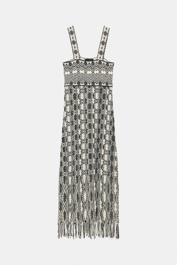 zara two tone knit dress Zara + Two-Tone Knit Dress