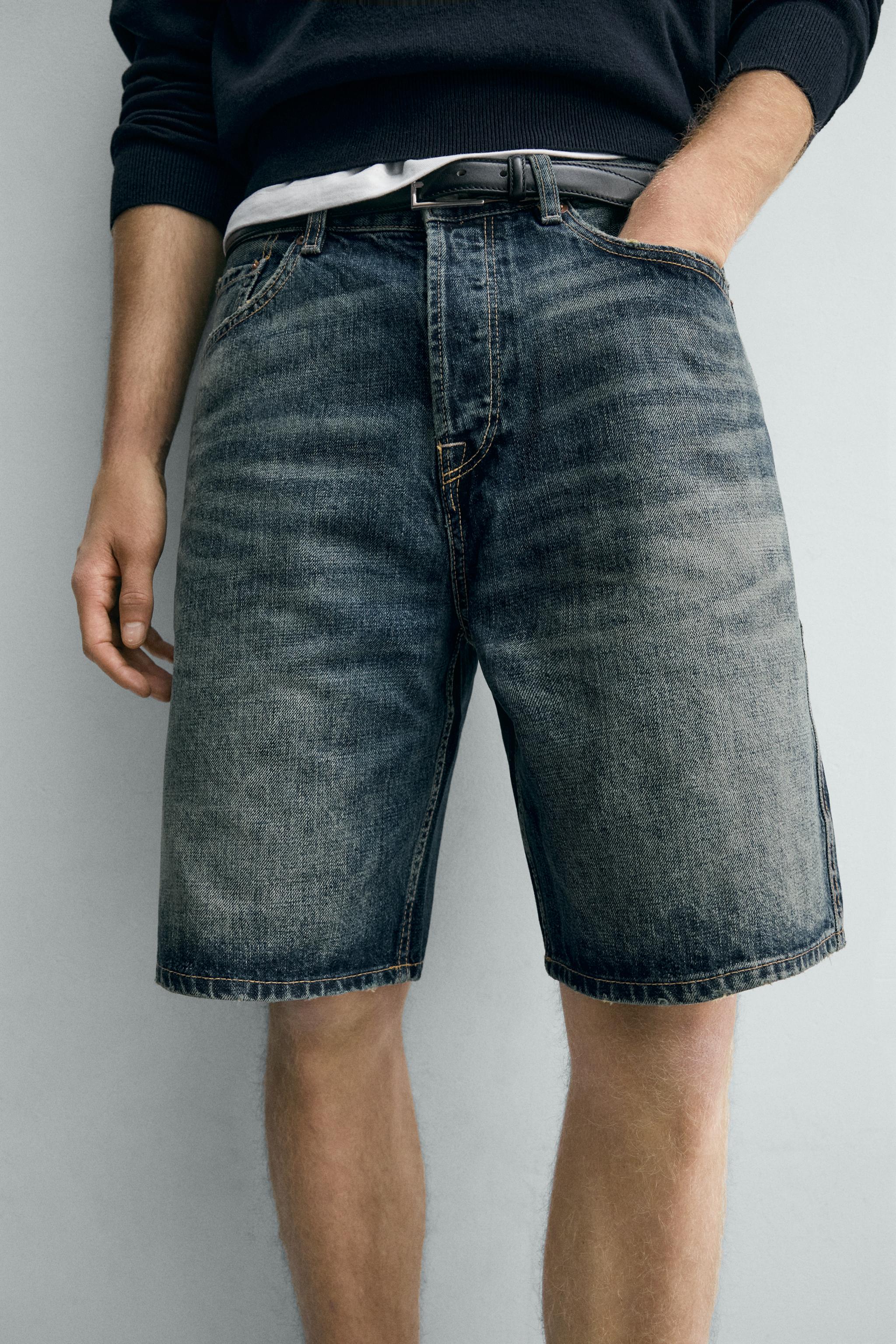 BERMUDA EN JEAN COUPE DROITE