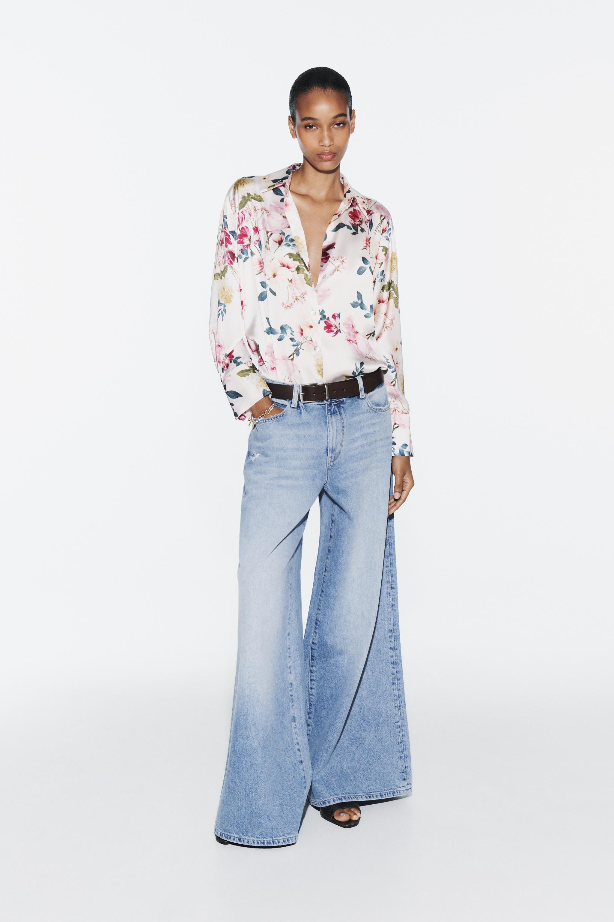 Floral shirt hotsell womens zara