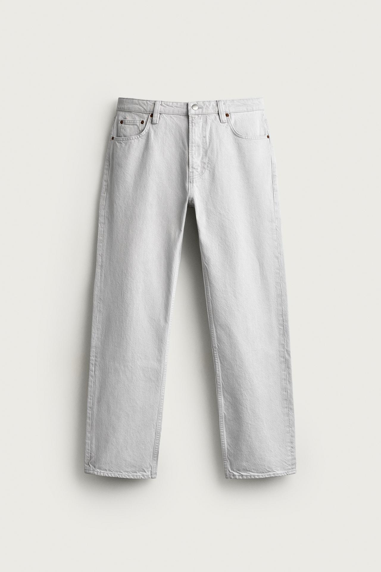 STRAIGHT FIT JEANS — Gray