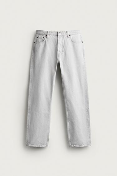 STRAIGHT-LEG JEANS - Grey by Zara