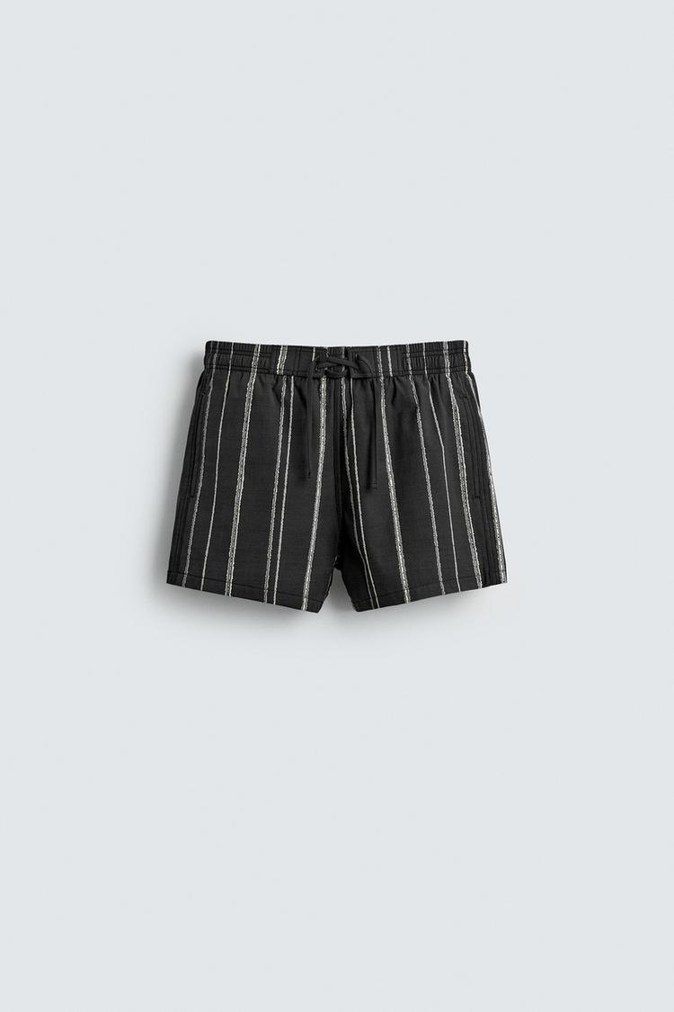 ZARA STRIPED SWIMMING TRUNKS