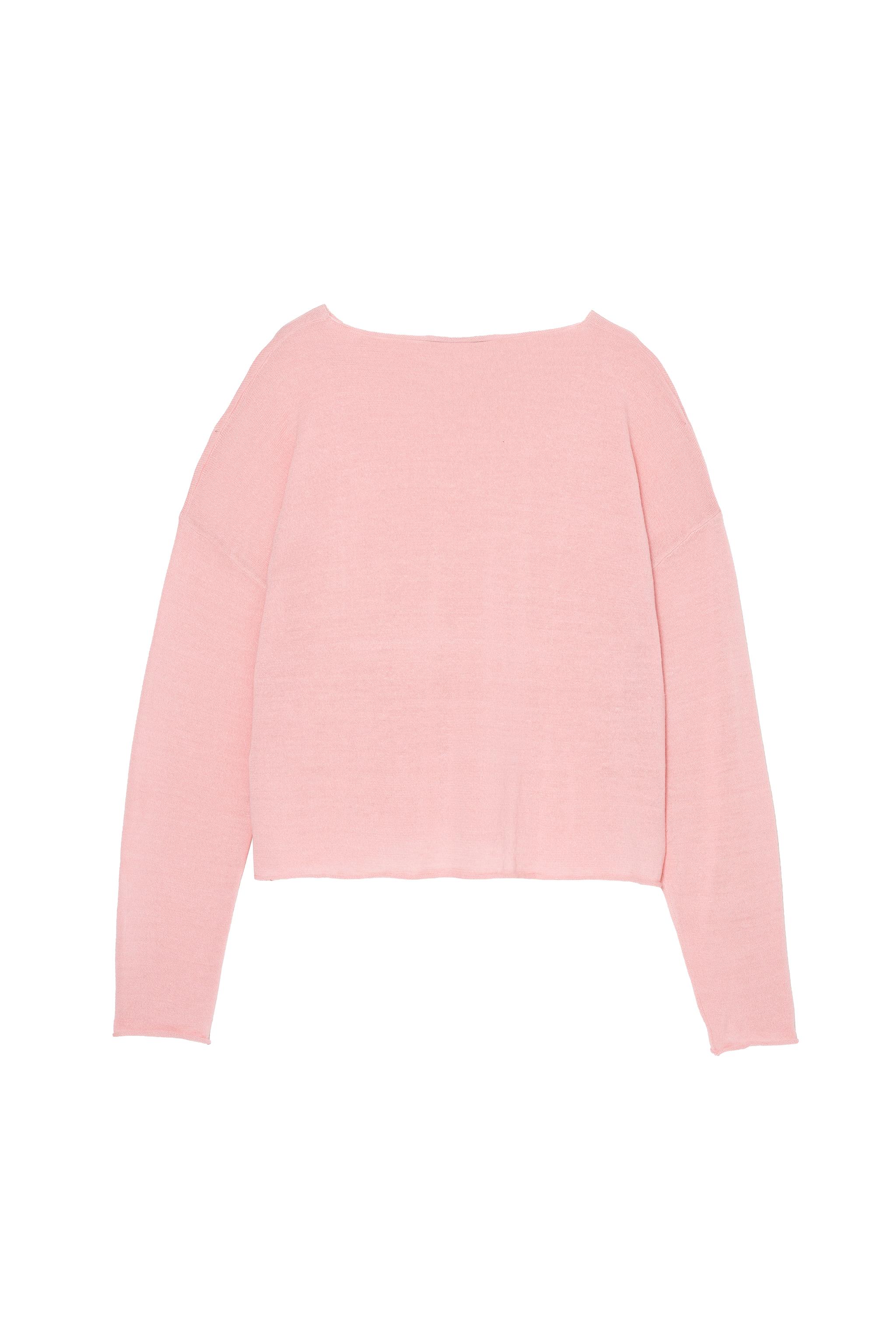 Zara KETEN - YÜN CROPPED FIT KAZAK görsel 8