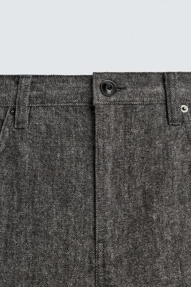 JEAN STRAIGHT FIT BROSSÉ - Gris de Zara - Image 8