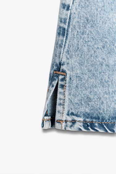 SHORT Z1975 EN JEAN TAILLE HAUTE CROISÉE - Bleu clair de Zara - Image 2