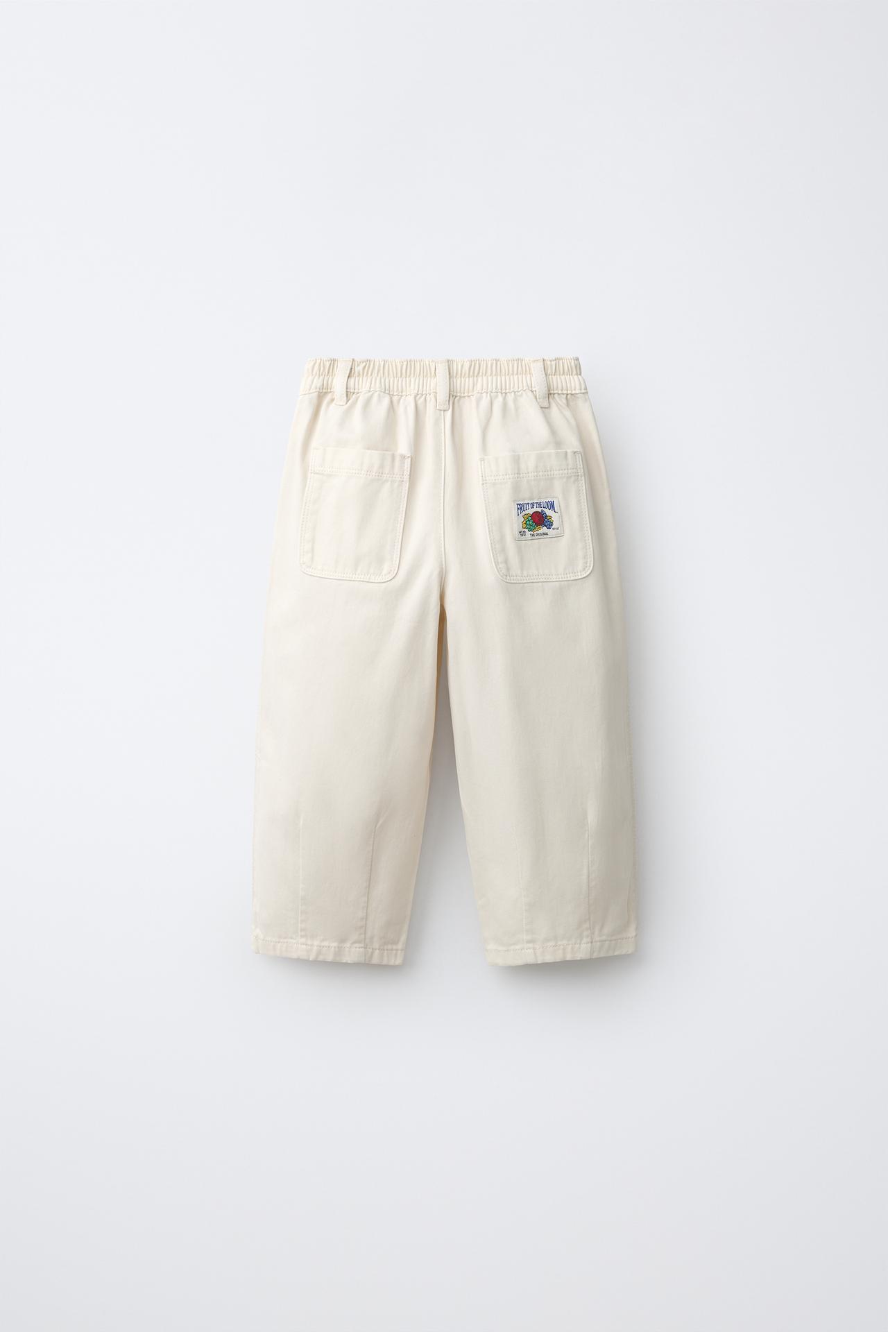 FRUIT OF THE LOOM™ BALLOON PANTS — Ecru