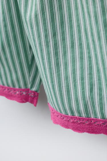 PANTALON BALLON À RAYURES - Vert de Zara - Image 3