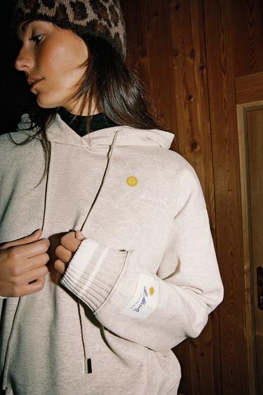 ST. MORITZ® HOODED SWEATSHIRT - Beige marl by Zara - Image 4