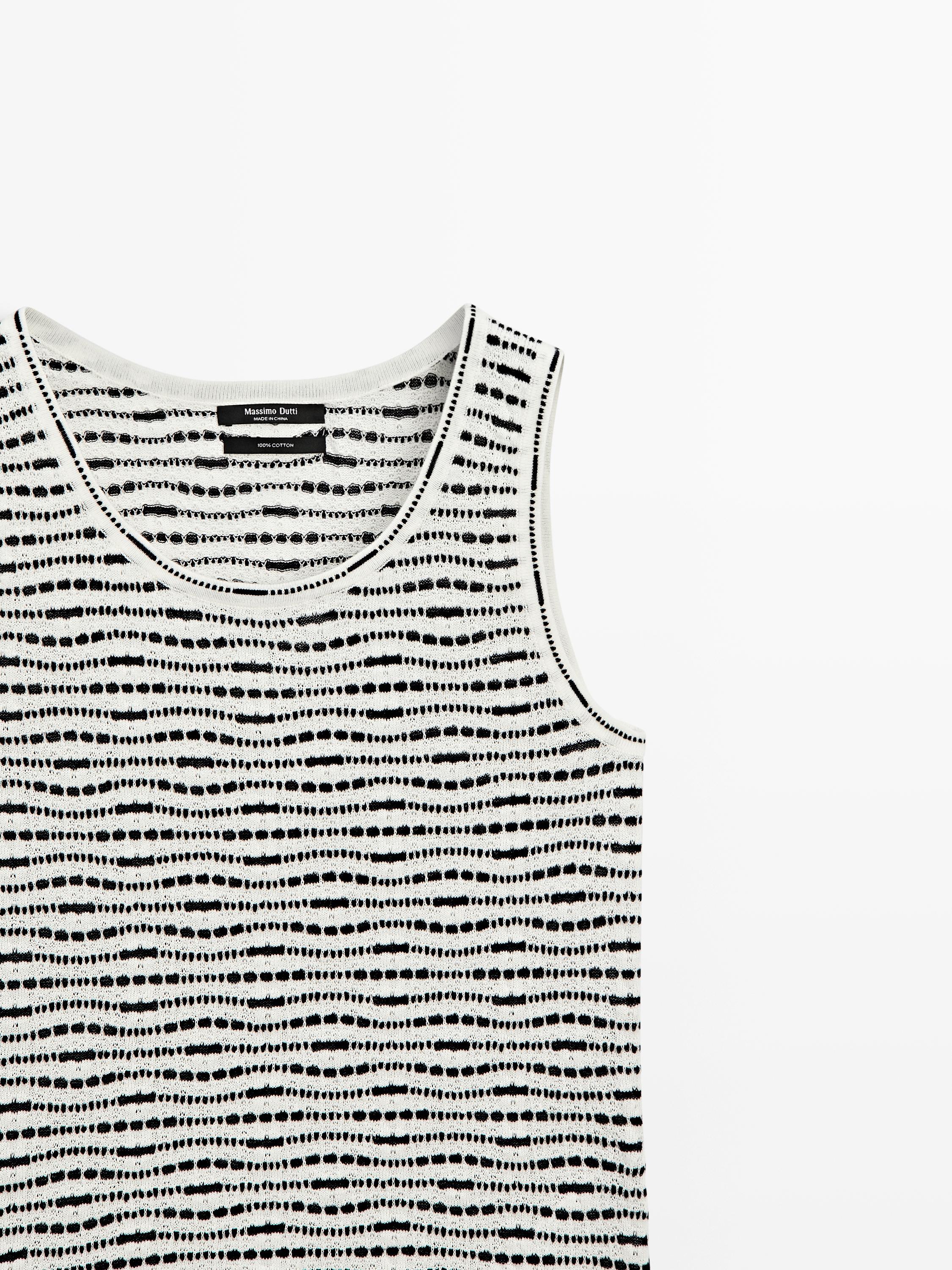Top en maille 100 % coton