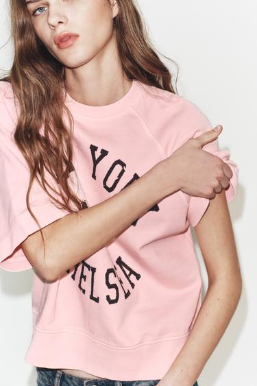 SLOGAN SWEATSHIRT - Pink by Zara - Image 2