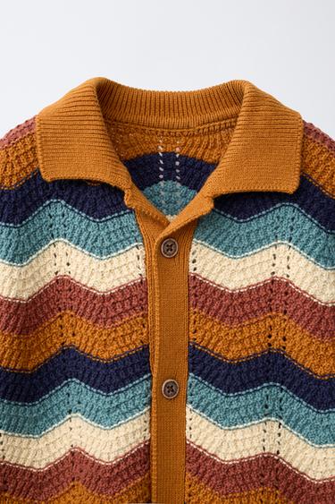 РУБАШКА ИЗ КРУЖЕВА КРОШЕ — Разноцветный от Zara