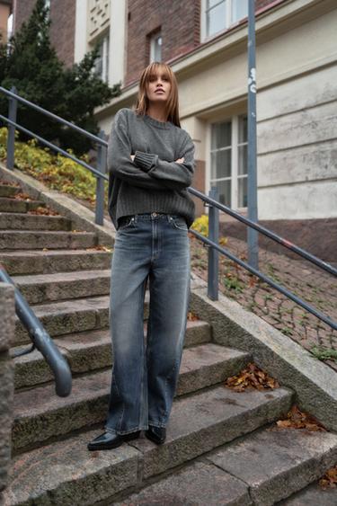 RIBBED KNIT SWEATER - Grey marl by Zara - Image 0