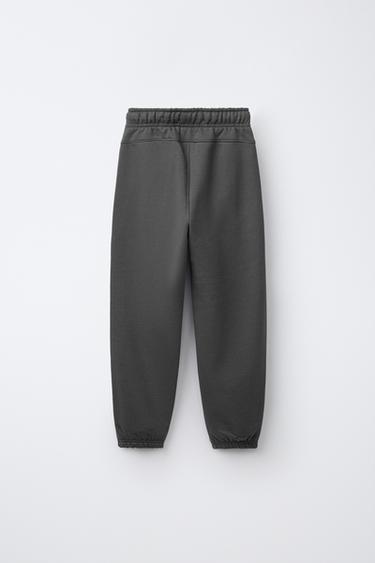 SOLID LABEL JOGGER PANTS — Dark anthracite 2