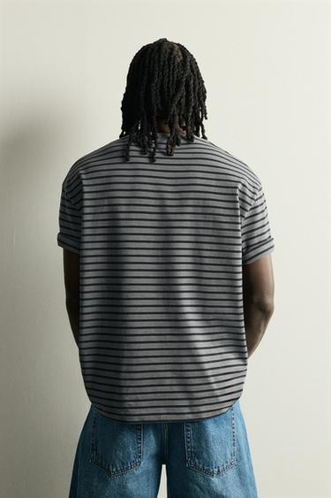 BASIC HEAVYWEIGHT T-SHIRT /03 - striped by Zara