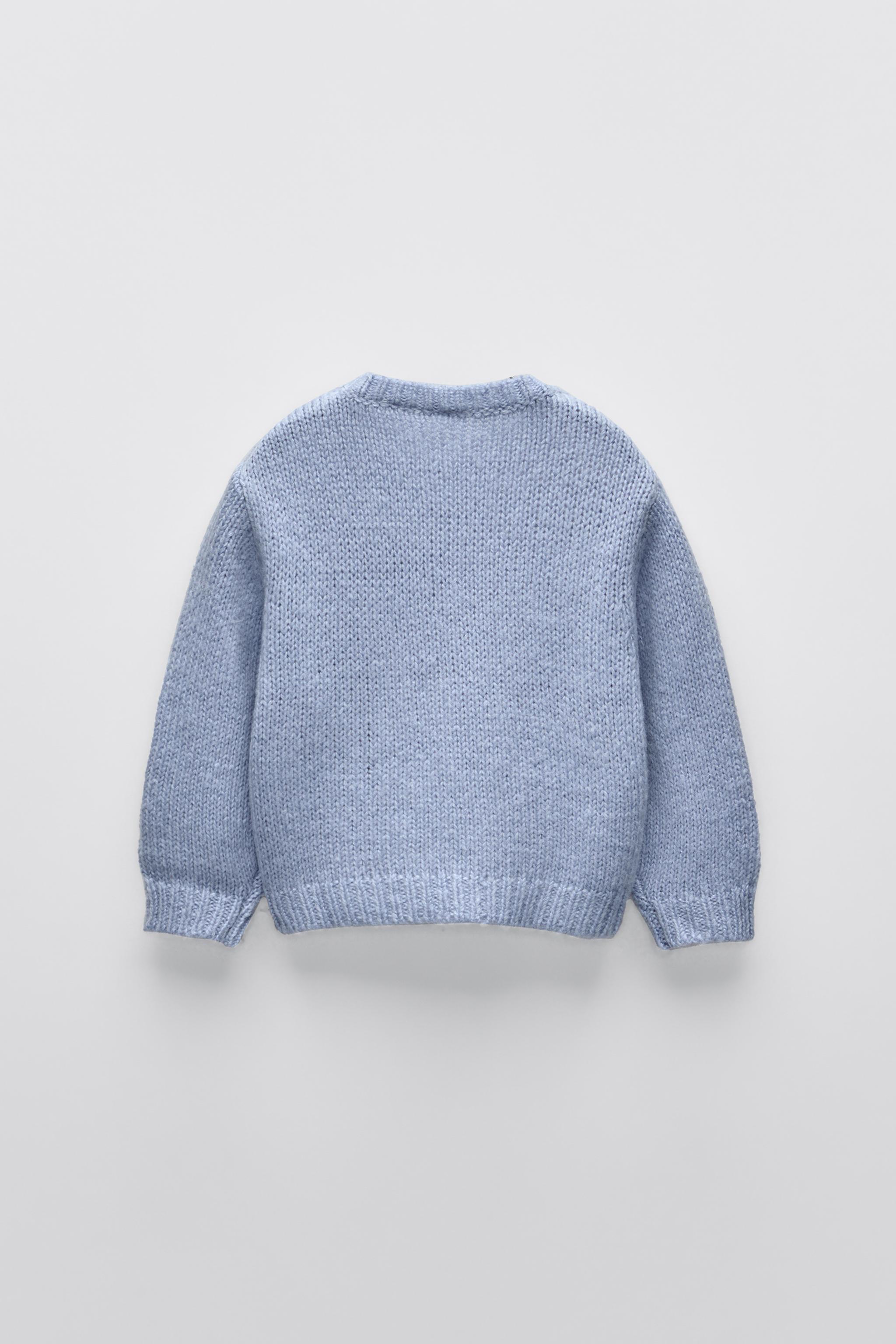 Blue wool sweater best sale