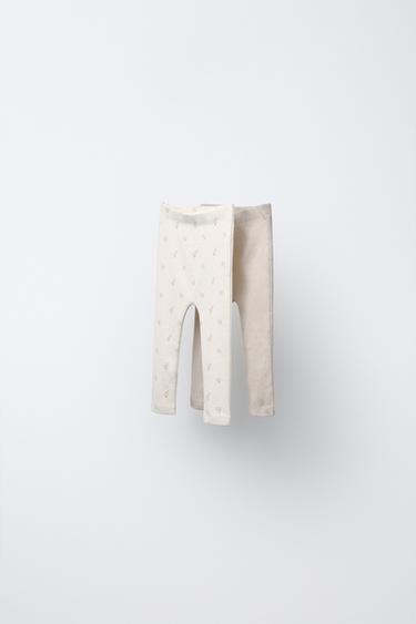 2ER-PACK LEGGINGS MIT PRINT - Cremefarben von Zara