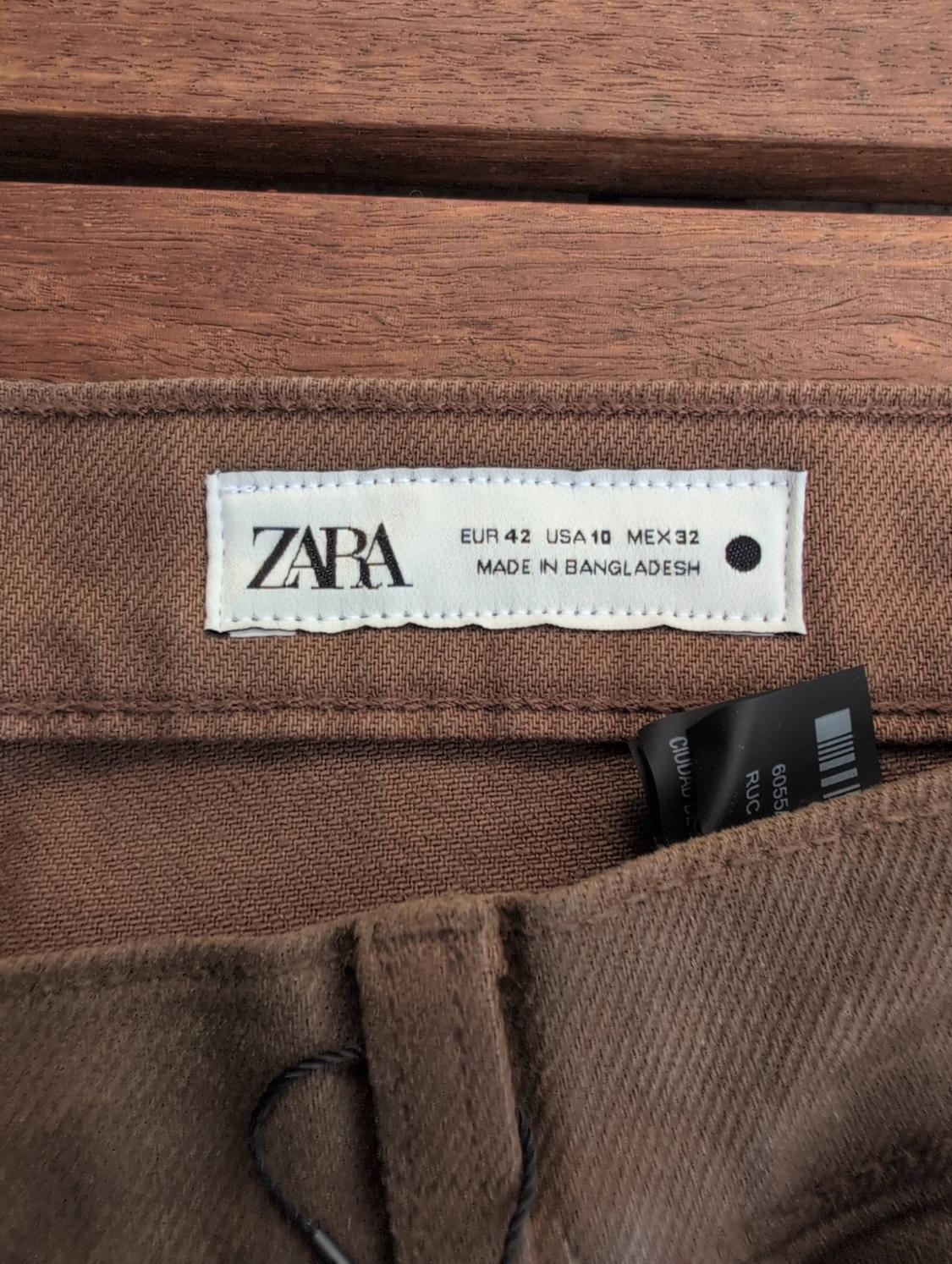 ZW COLLECTION RELAXED MID-WAIST WAXED JEANS - Image 6