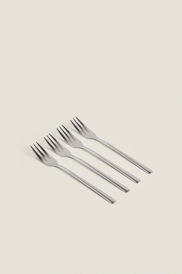 PACK OF SHINY STEEL DESSERT FORKS (PACK OF 4) - Multicoloured by Zara - Image 1