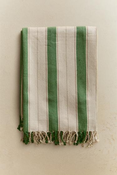 GREEN STRIPED THROW - Green by Zara - Image 5