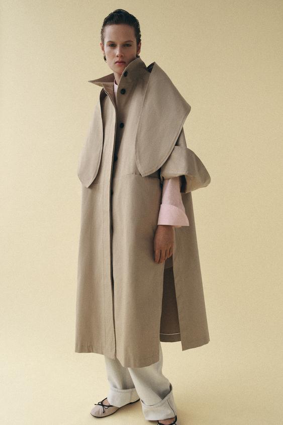 OVERSIZED TRENCH COAT WITH SCARF ZW COLLECTION LIMITED EDITION