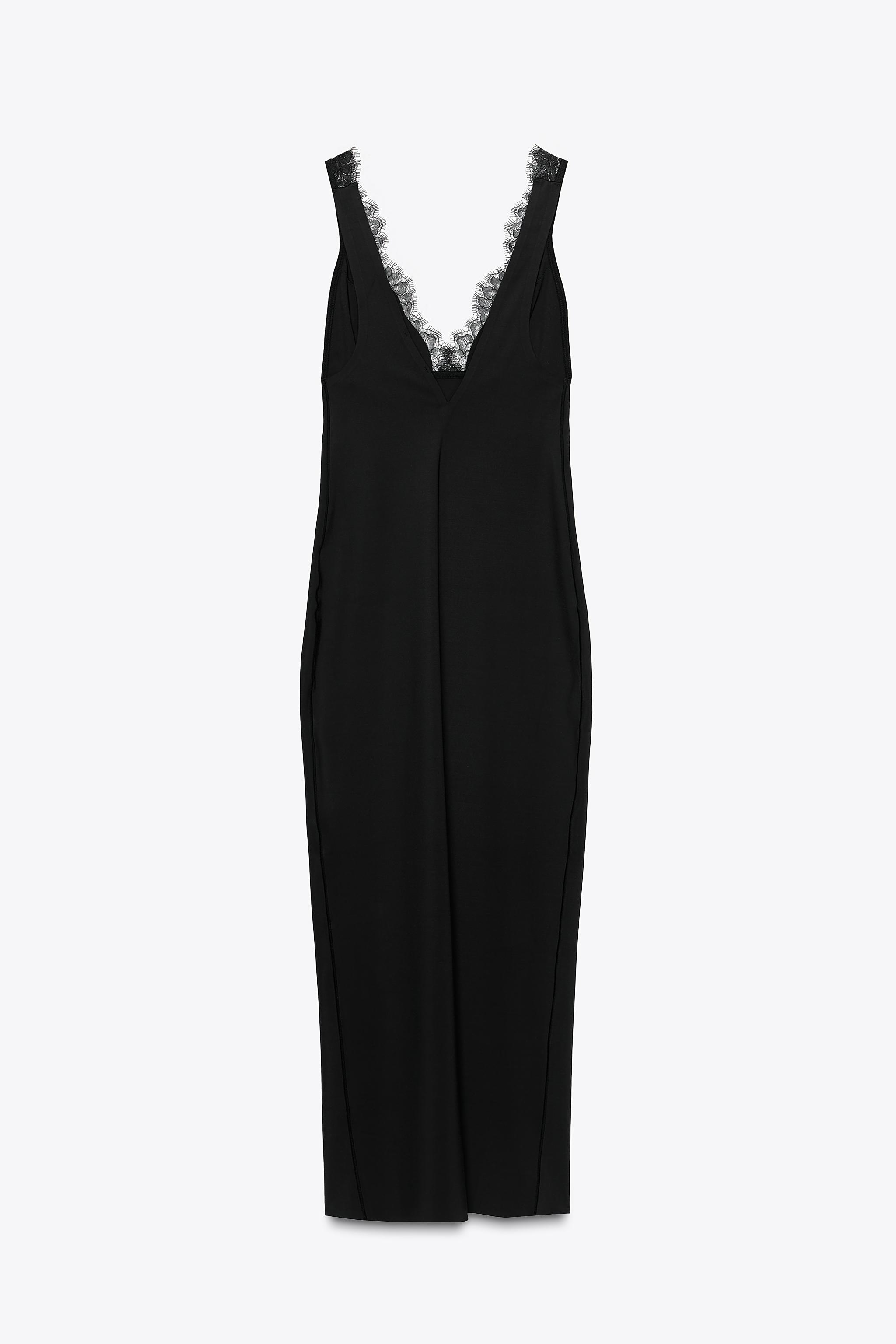 COMBINATION LACE DRESS - Black | ZARA Canada