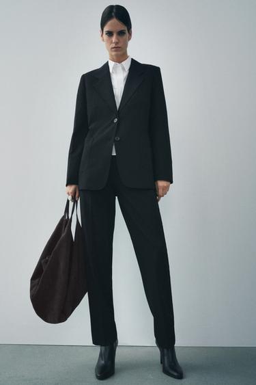 Zara STRAIGHT CUT POCKET BLAZER ZW COLLECTION - Black - Image 0