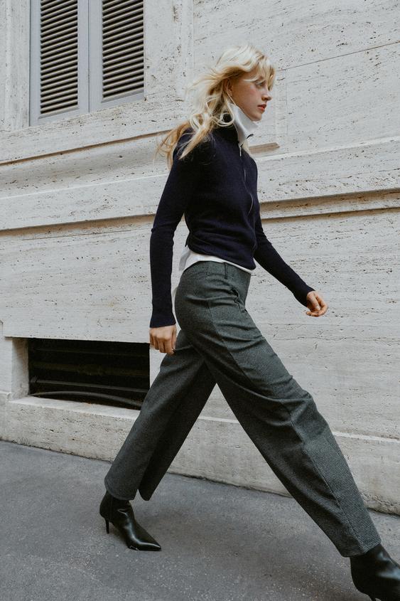 PANTALON BARREL - Gris foncé de Zara - Image 3