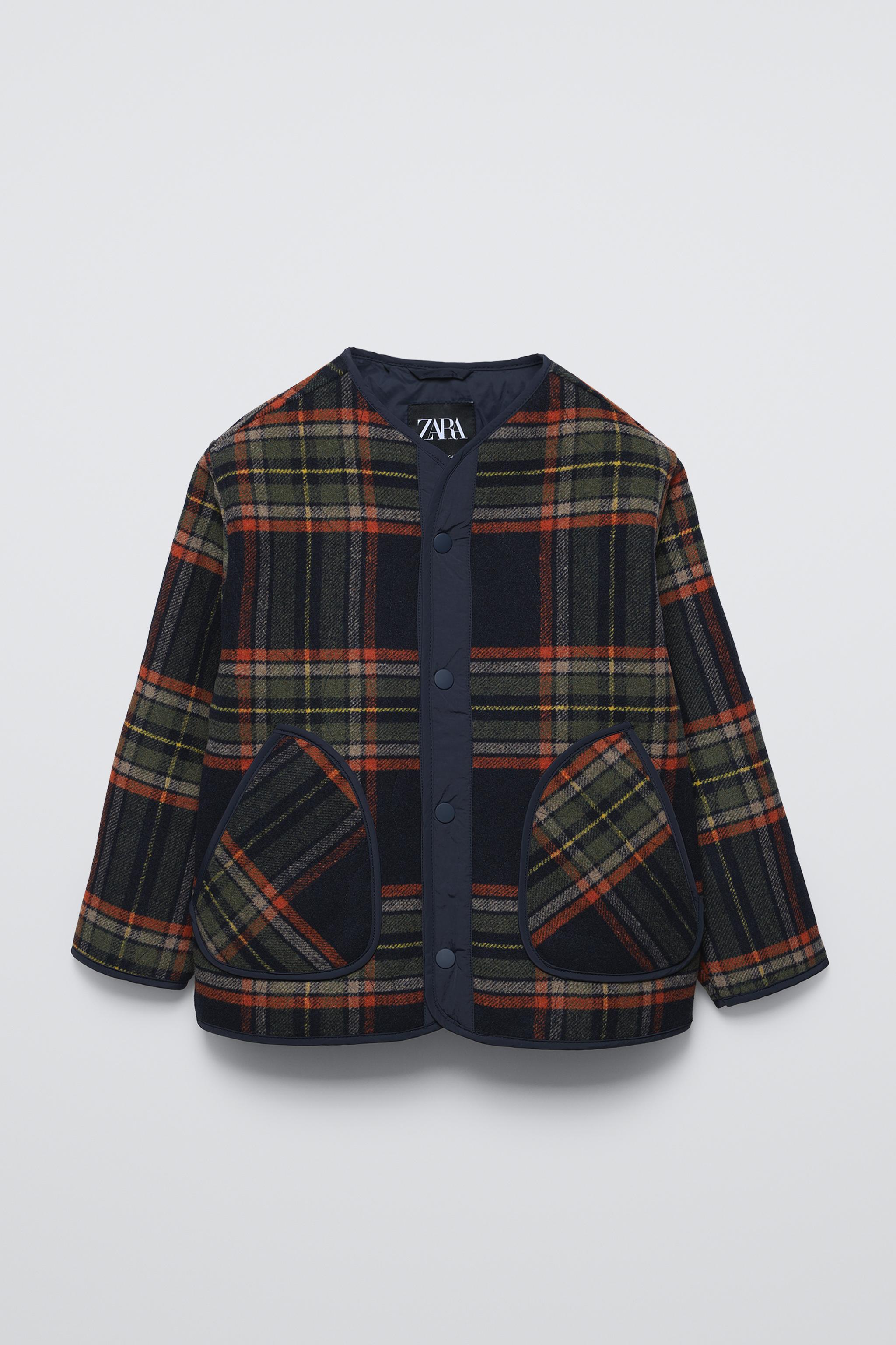 Zara Jacke Kariert Damen Grün Winter Jacke Otto Damen Jacken