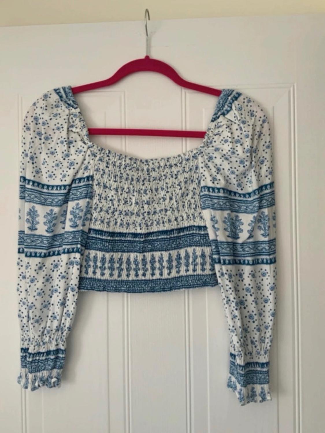 GATHERED PRINTED TOP - Image 2