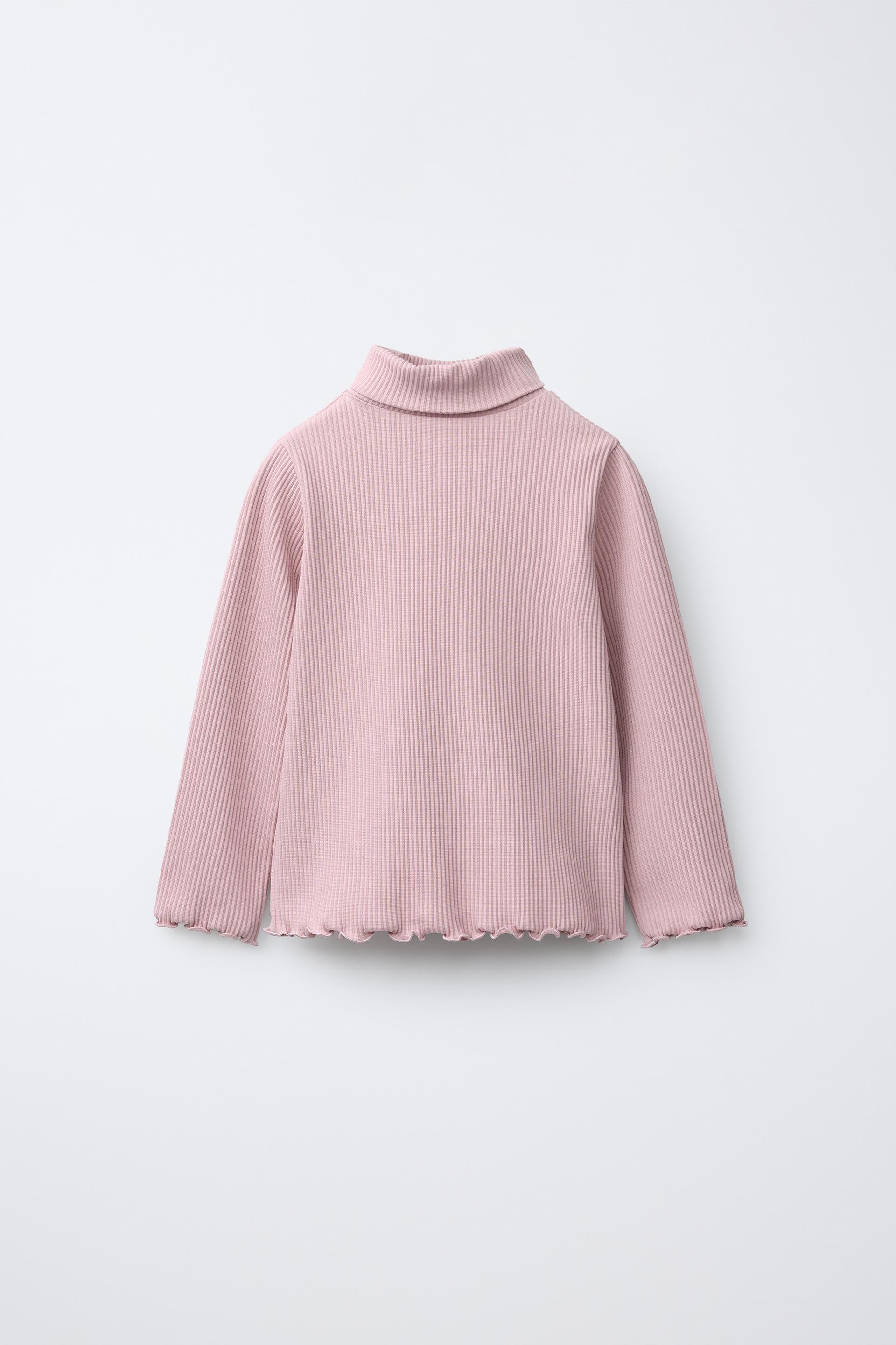 Ribbed Turtleneck T-Shirt