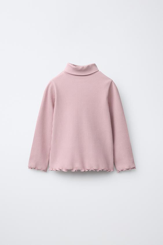 CAMISETA CANALÉ CUELLO VUELTO - Rosa de Zara - Imagen 0